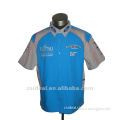 Woven cotton promotion car/motor customized Men's racing team shirt
